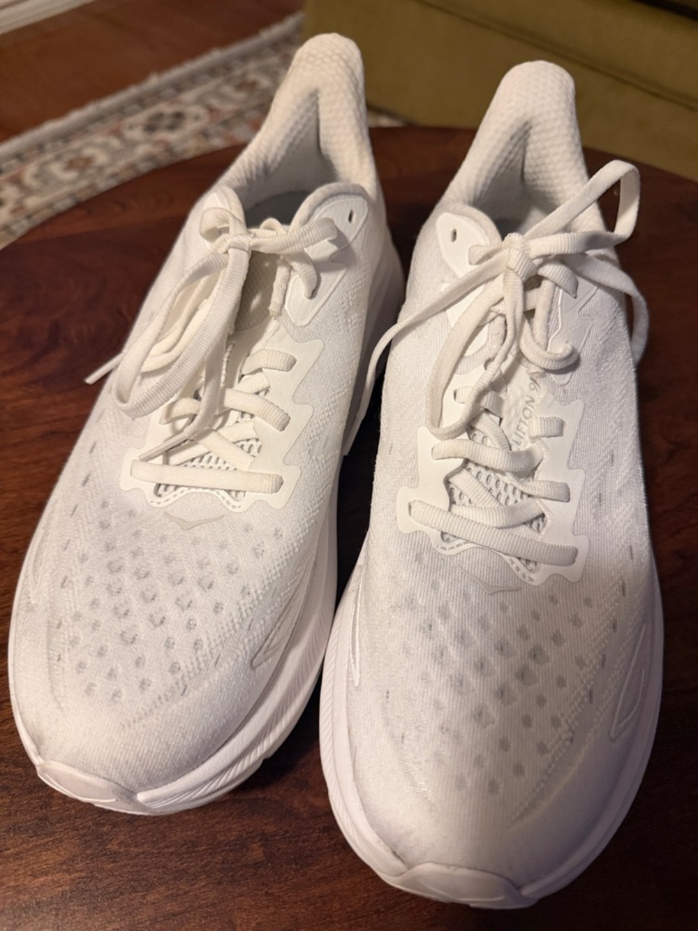 Hoka All-White Lightweight Running Shoes